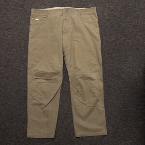 Kuhl Revolvr Cargo Pants Olive 42x30 Vintage Patina Dye Hiking Stretch Outdoor